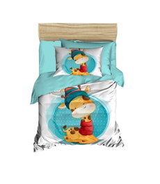 L'essentiel linge de maison Juego de funda nórdica PH178 - Turquesa, Rojo y Blanco